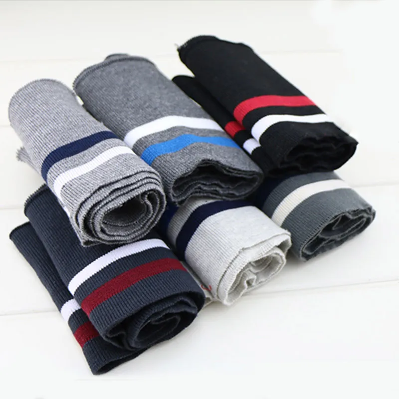 

11.5*75CM Stripes Pattern Strecth Knitted Fabric For Sportswear Waistband/Ribs Welt Cuffs/Neck Band Jackets 2PCS