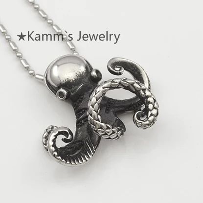 Мужские кулоны из нержавеющей стали с изображением осьминога в стиле панк хип