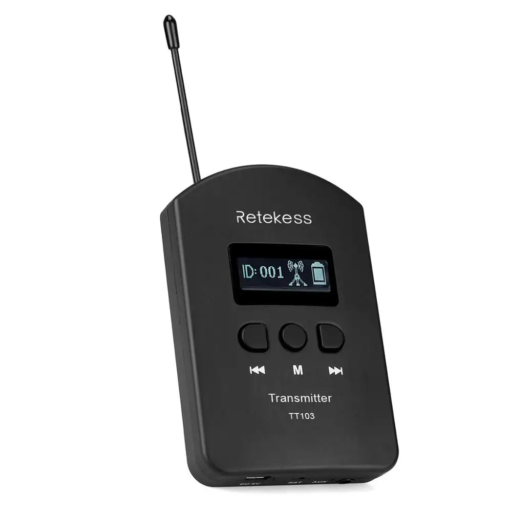 Беспроводной гид RETEKESS TT103 UHF трансмиттер системы для церковного перевода учебы
