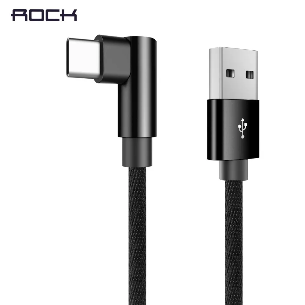 Рок L Форма Тип usb C кабель быстрая Зарядное устройство для samsung S9 S8 плюс Нейлон