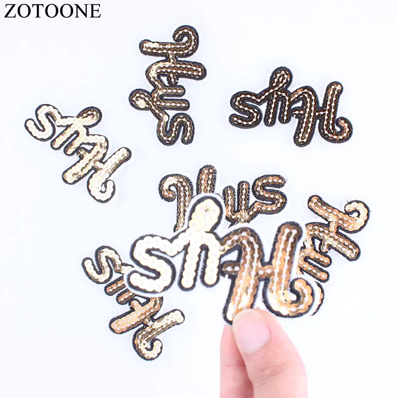 ZOTOONE/нашивка с буквами железные нашивки для одежды куртка вышивкой черная