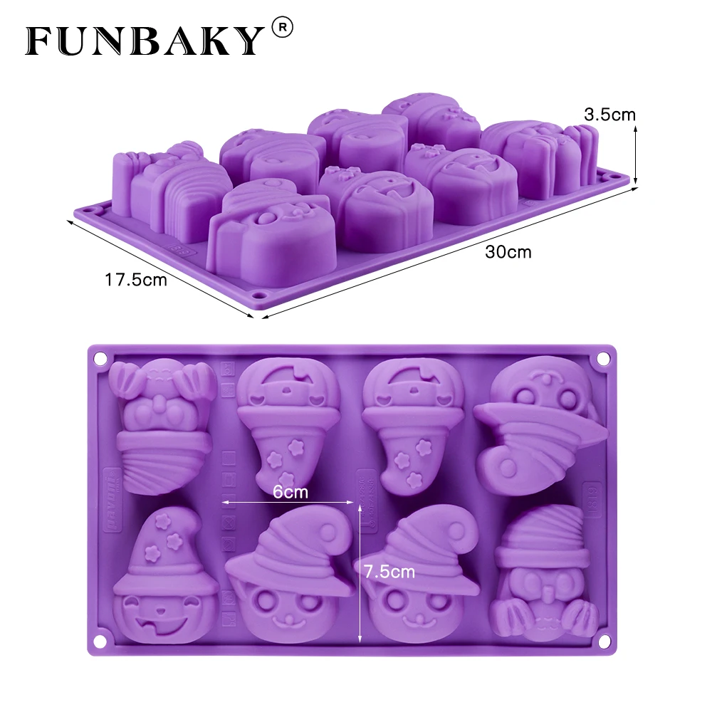 FUNBAKY 3D Хэллоуин мусс силиконовая форма для торта декоративная посуда выпечки