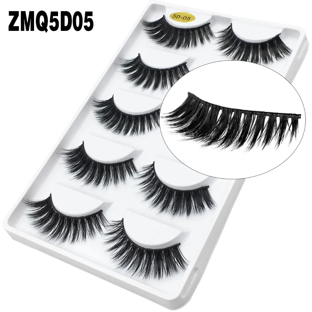 Ресницы 5D норковые ресницы ручной работы мягкий объем без жестокости накладные