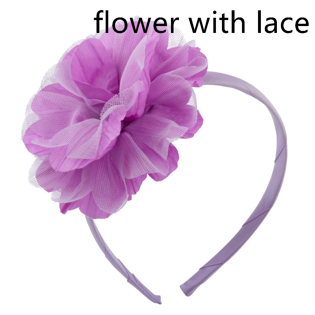 with lace-4 1 шт. лента для волос повязки для волос с цветами кружевной цветок однотонные повязки на голову 4,5 дюймов большой бант обруч Дети Прекрасный украшение для волос с героями мультфильмов - Цвет: with lace-4