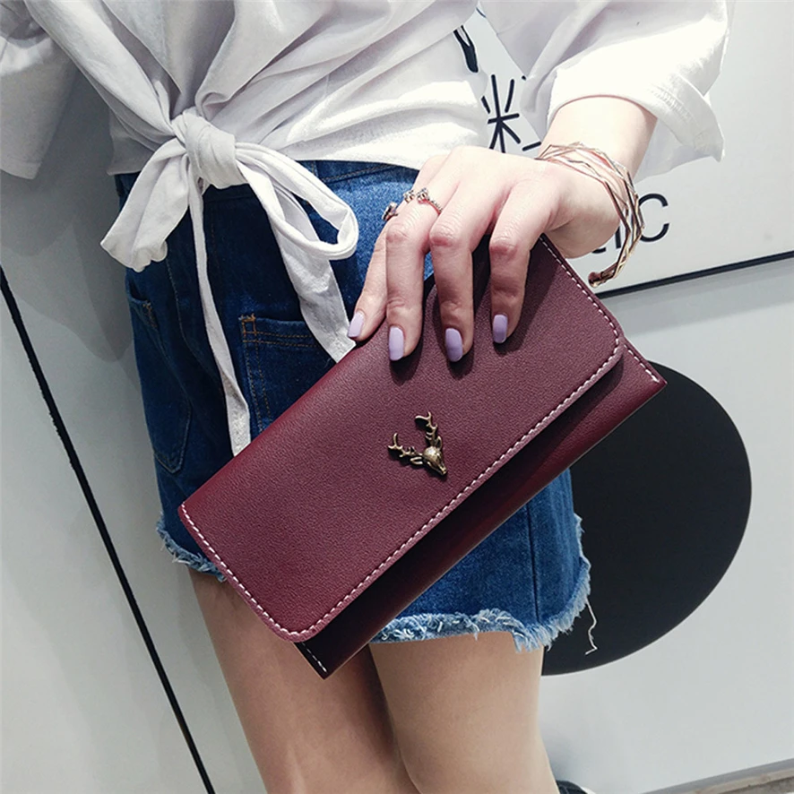 Новинка 2018 кожаный женский кошелек клатч для телефона длинный Органайзер