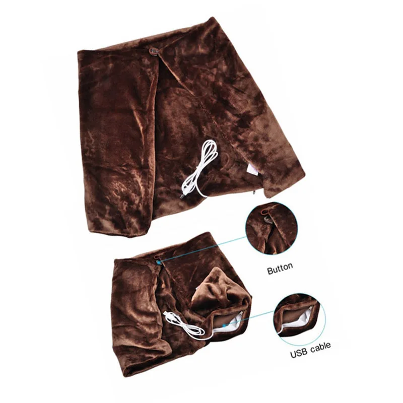 Теплая электрическая шаль с подогревом для дома офиса зима 2020|Электроодеяла| |