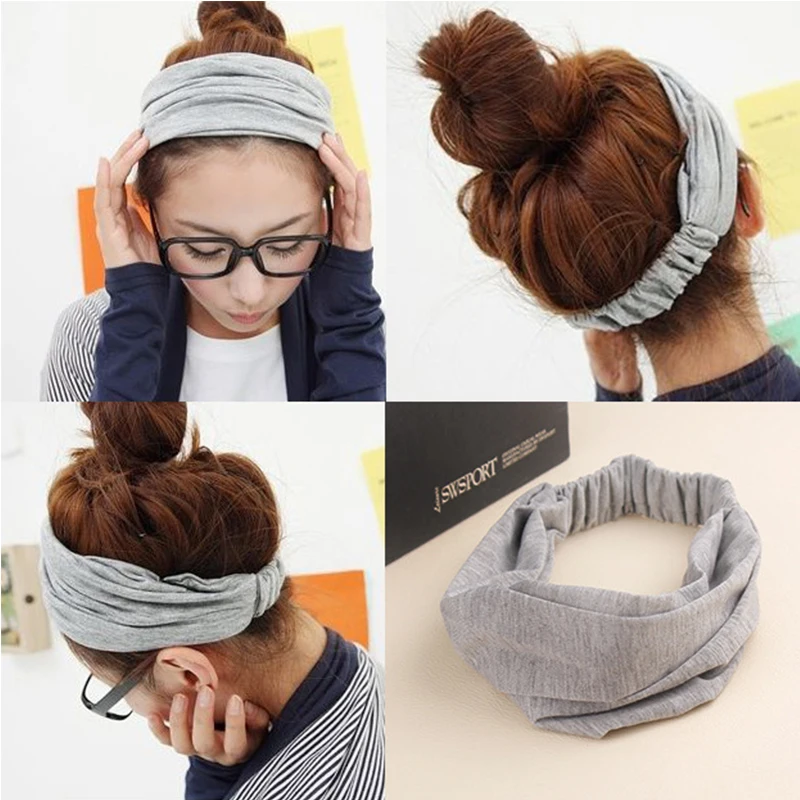 

fashion women Yoga cloth Headbands wide-brimmed for Women Bandanas Turban Elastic Hairband Head band Wrap Girls Hair Accessories