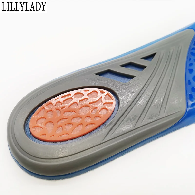 Силиконовые стельки гелевые амортизирующие спортивные ортопедический буфер для