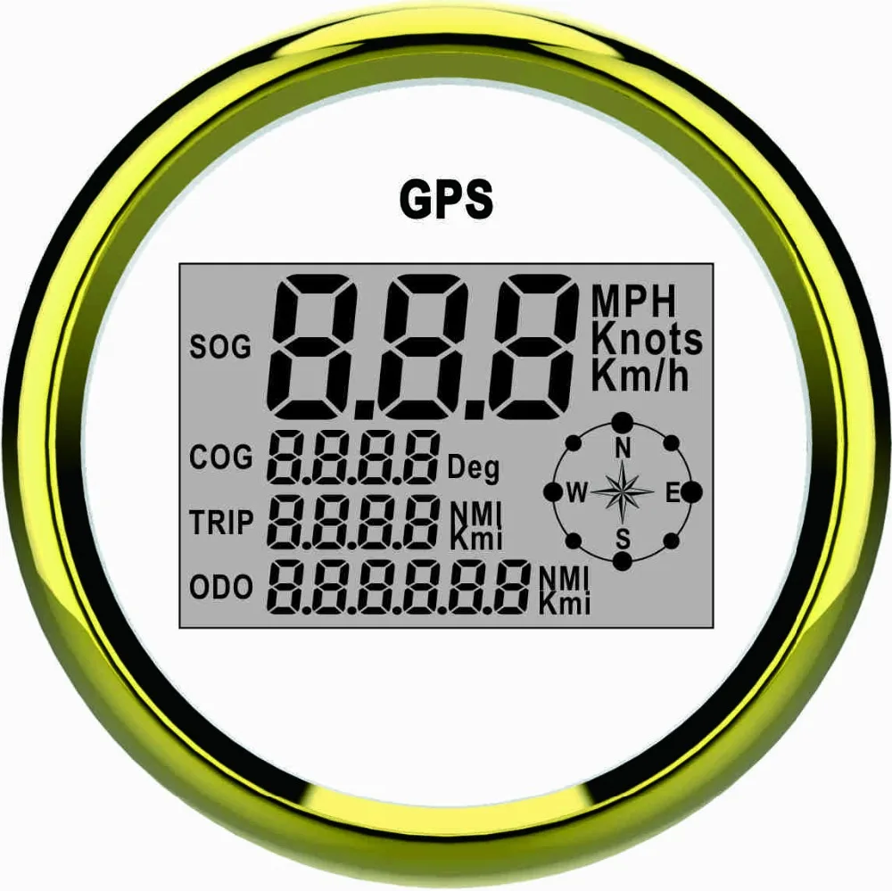 Лодочная яхта 85 мм Цифровой GPS Спидометр Одометр 0 999 узлов 12 В 24 с подсветкой|backlight|