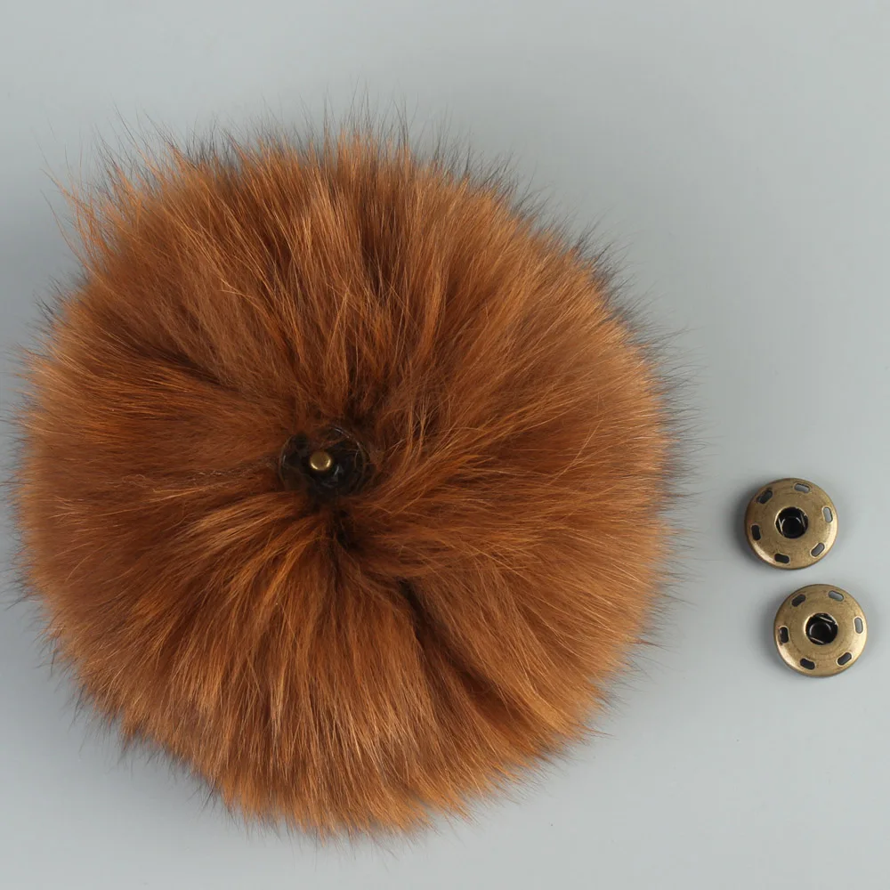 

Geebro 1 PCS 14 cm Genuine Natural Fox Fur Pompoms Big Real Fur Balls For Winter Beanies Scarf Accessories Real Fur Pompon DQ824