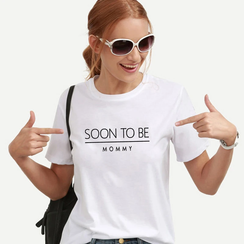 Sugarbaby скоро чтобы быть мамой новый подарок для мамы футболка с круглым вырезом