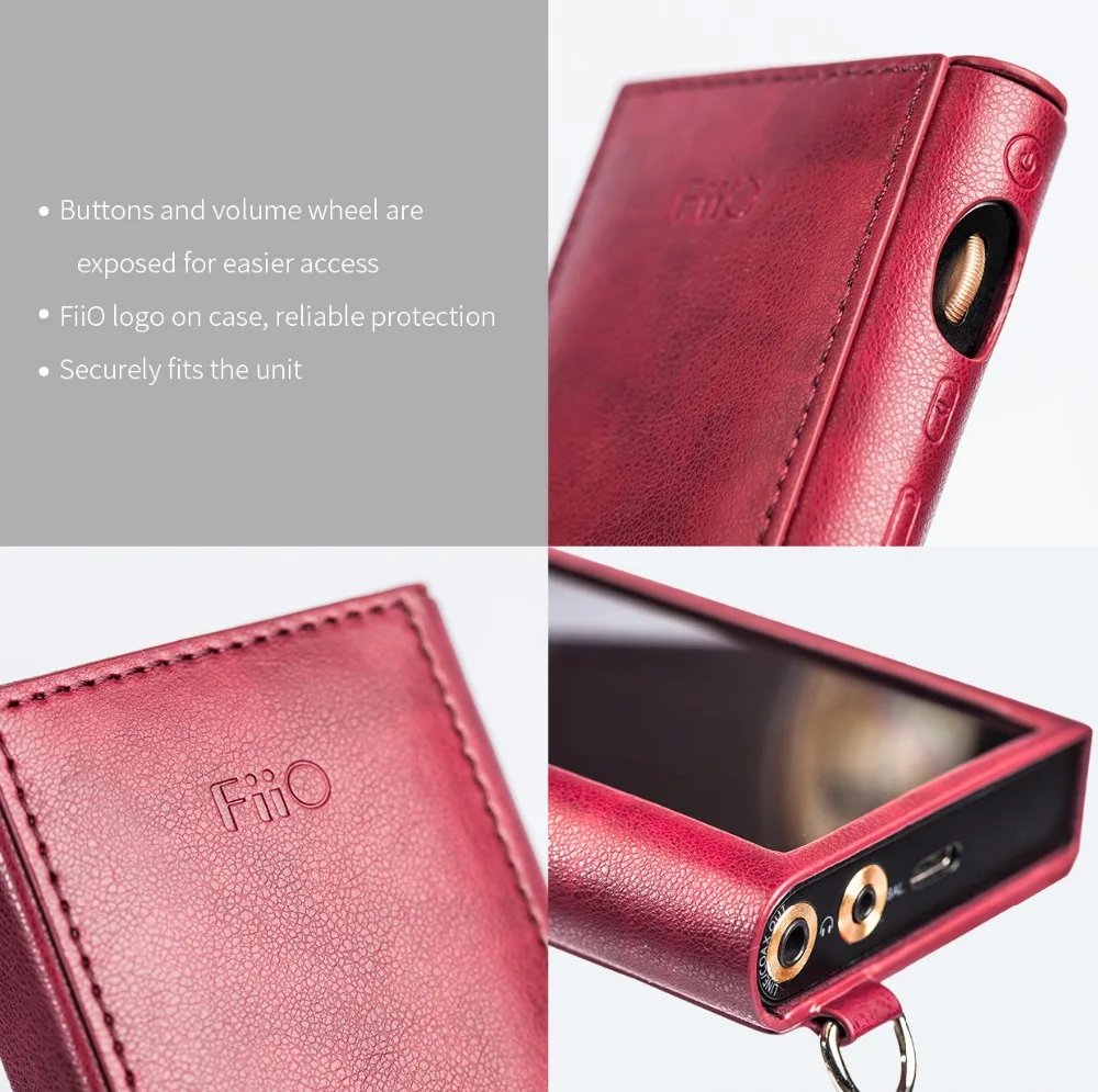 Кожаный чехол FiiO SK-M9 для HIFI плеера M9 красного цвета |