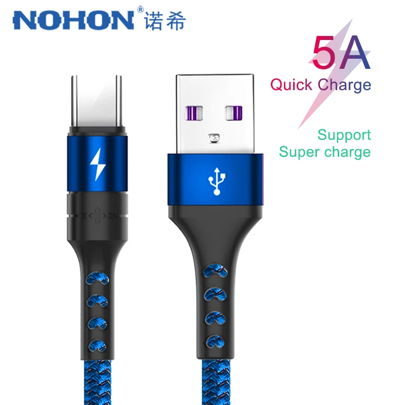 NOHON Тип C кабель для быстрой зарядки и передачи данных samsung Galaxy S9 S8 Xiaomi redmi note 7 huawei