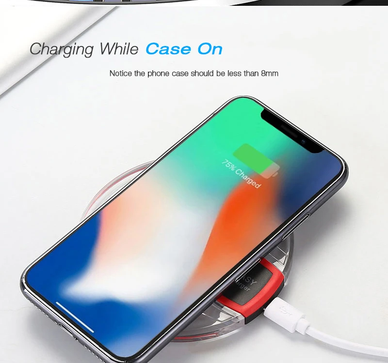 5 Вт Быстрое беспроводное зарядное устройство Qi для iPhone X XS Max XR 8 Plus USB QC3.0 Беспроводная зарядная подставка для samsung S9 S8 Plus Note 9 8 S7 Edge