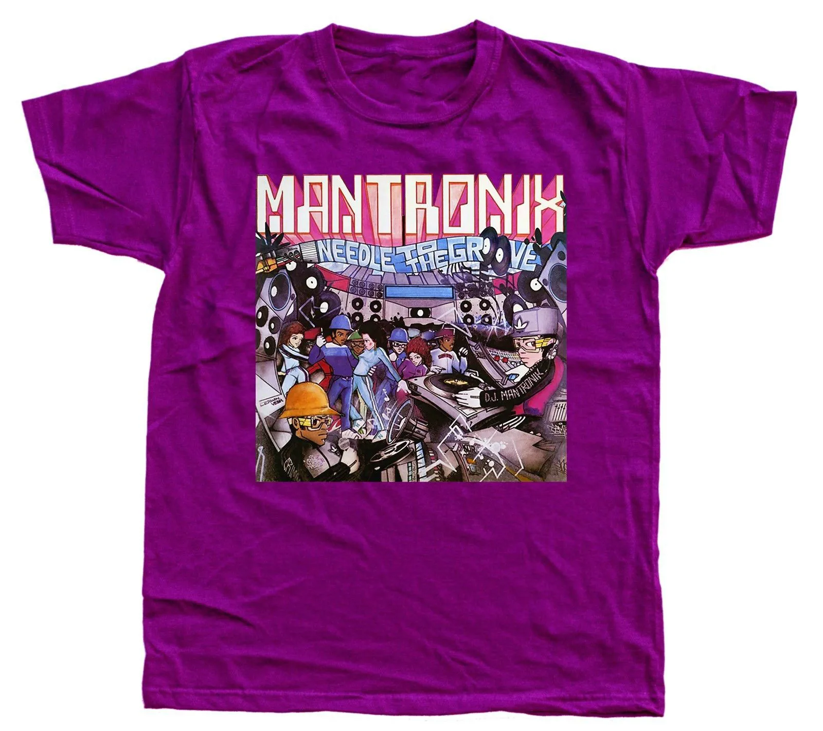MANTRONIX Needle to the Groove T Shirt (черный темно синий фиолетовый синий) Fashion футболка с