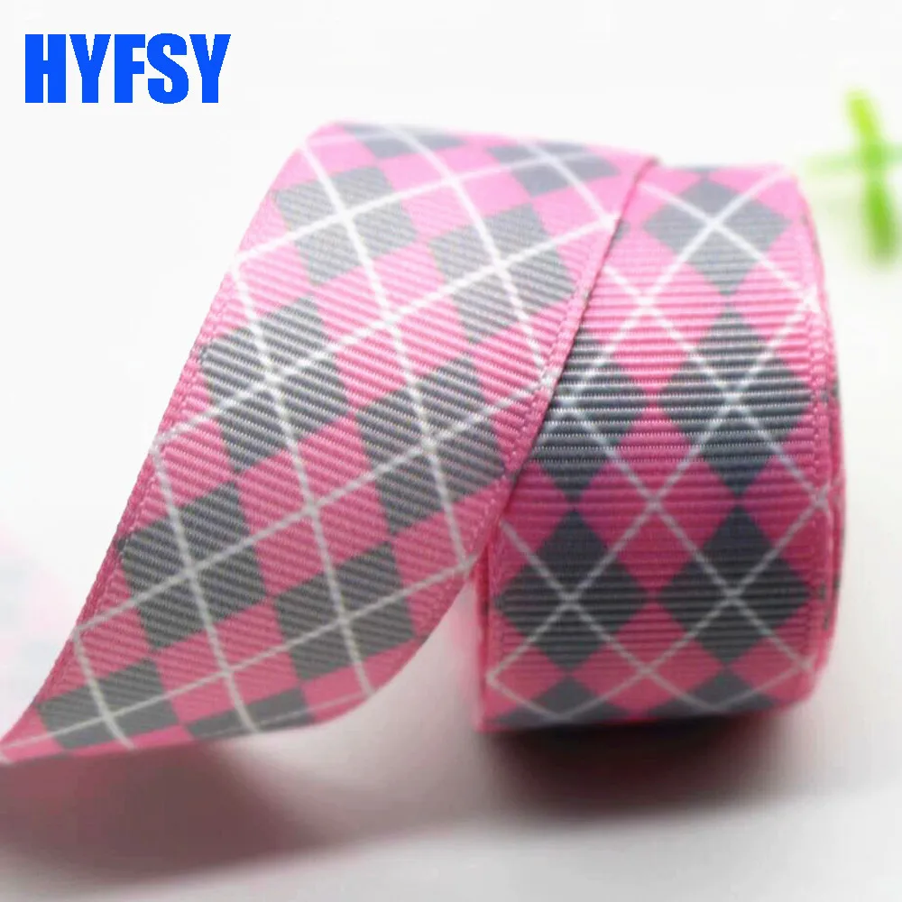Hyfsy 10018 25 мм 38 клетчатая лента 10 ярдов рукоделие Подарочная упаковка материалы