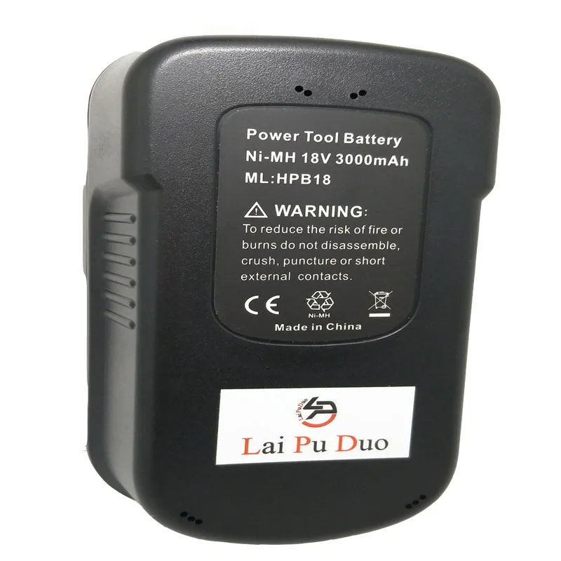 Сменный аккумулятор для электроинструмента 18 в 3000 мАч Ni mh 2000 CD Black & Decker:HPB18 FS180BX 244760