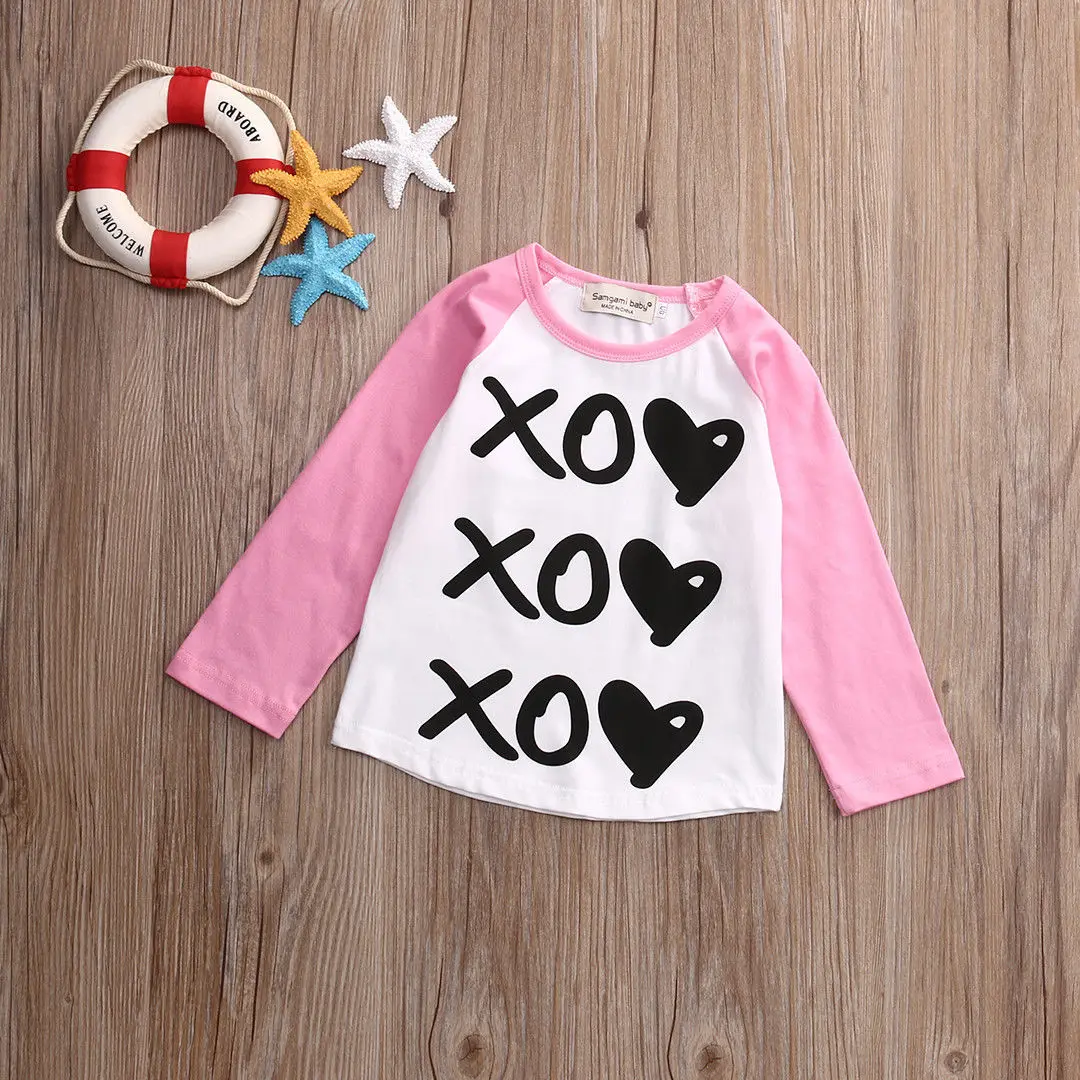 Новинка 2017 года сезон весна-осень Детские футболки для девочек и мальчиков топы