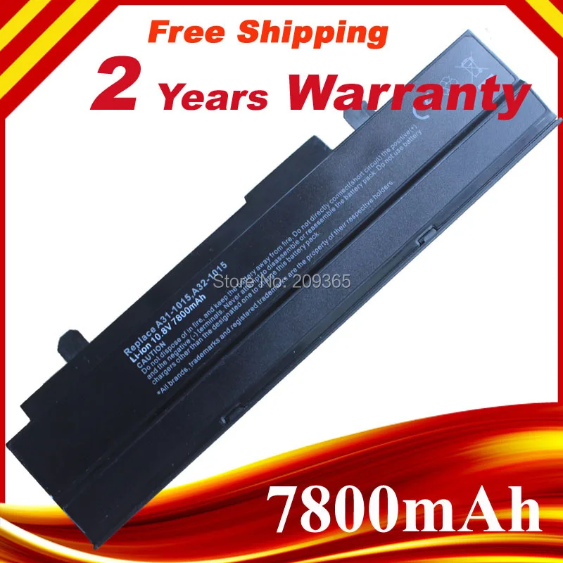 7800 мАч черный Аккумулятор для ноутбука Asus Eee PC VX6 1011 1015 P 1015PE 1016 1215N 1215B A31 A32 AL31 PL32