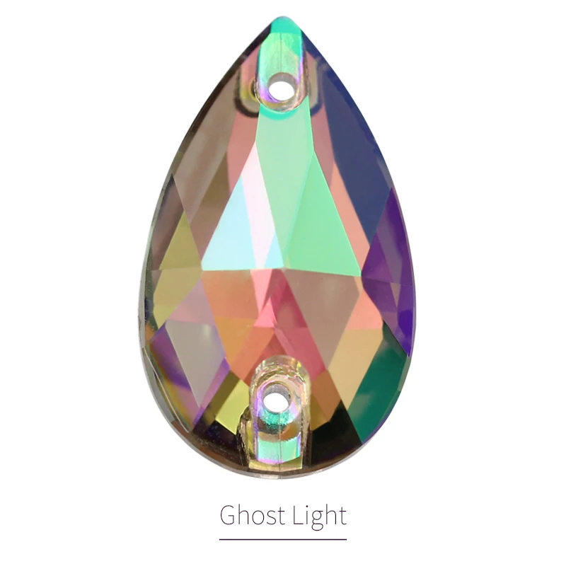 Ghost Light Стразы с плоской задней частью, кристаллические украшения, высокое качество, пришитые камни, стразы с плоской задней поверхностью, стразы для рукоделия, стеклянные стразы для шитья - Цвет: Ghost Light