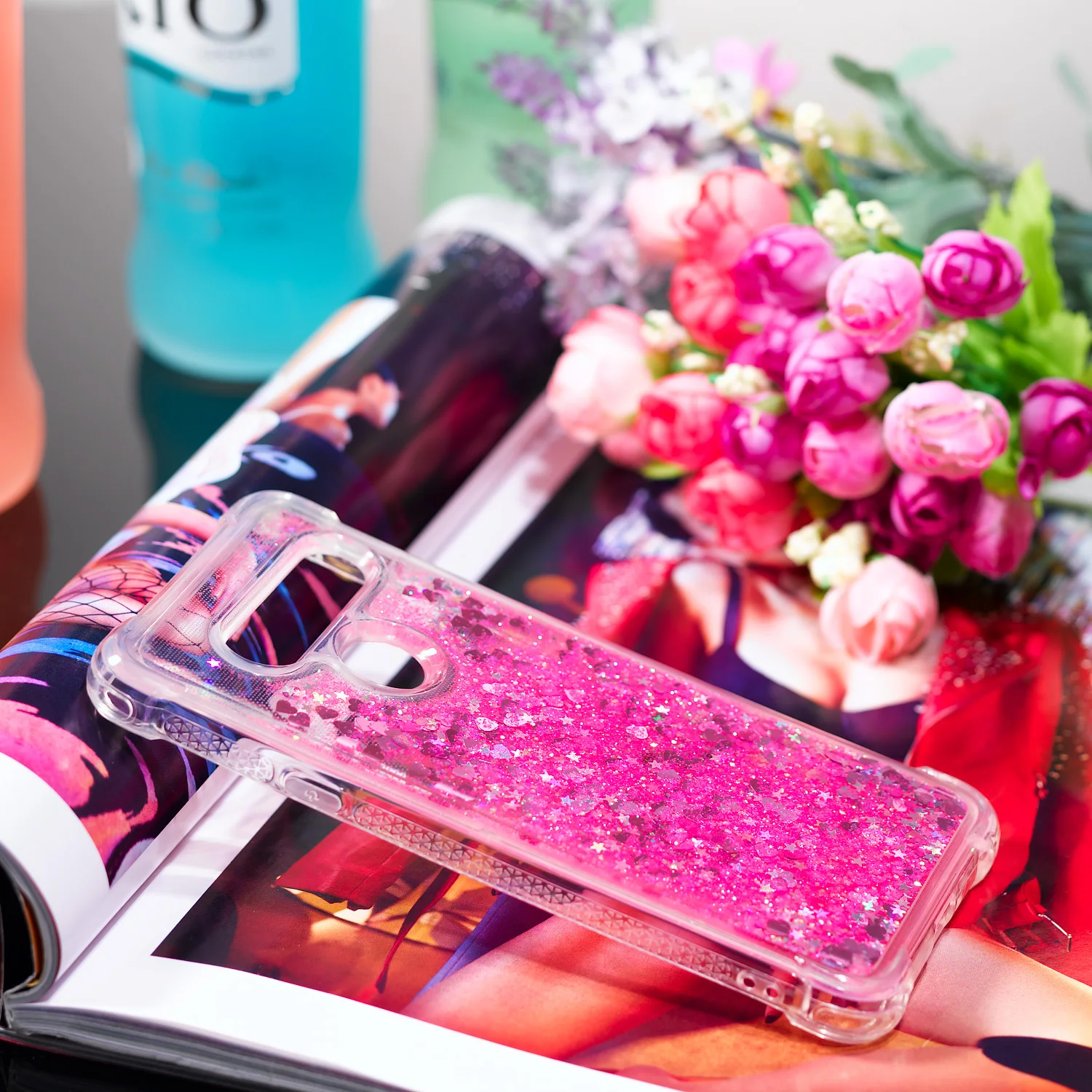 Силиконовый чехол для LG V40 ThinQ телефона LM V405UA V405QA7 динамическая жидкая блестящая