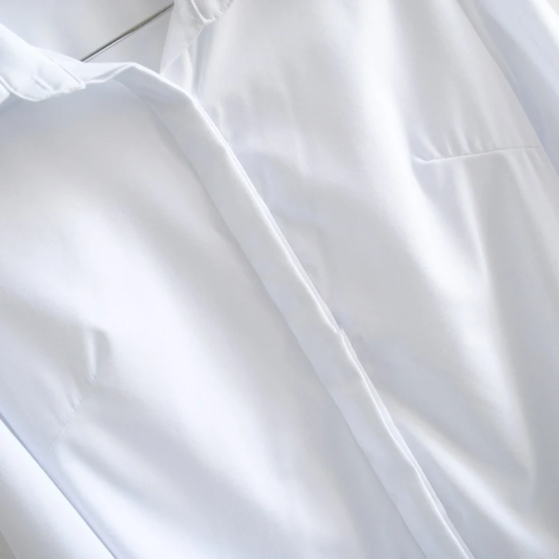 Новинка 2018 Женская Осенняя мода боди с длинным рукавом блузы белые Формальные