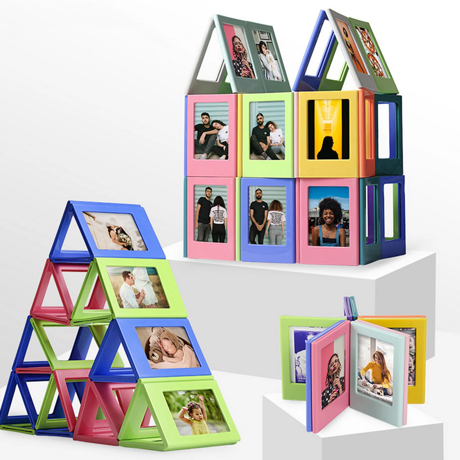 10 шт. различные цвета Бесплатная комбинация магнитные фоторамки для Fujifilm Instax Mini 8