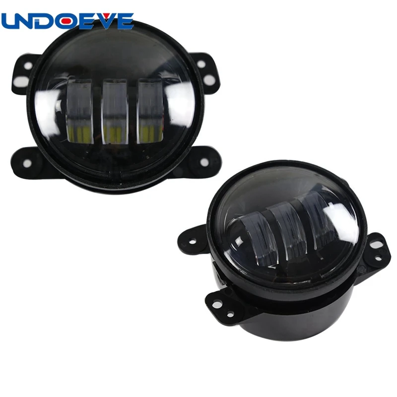 Передние светодиодные фары для jeep wrangler TJ JK Dot EMARK 7 дюймов h4 + 2 шт. 4 дюйма черные