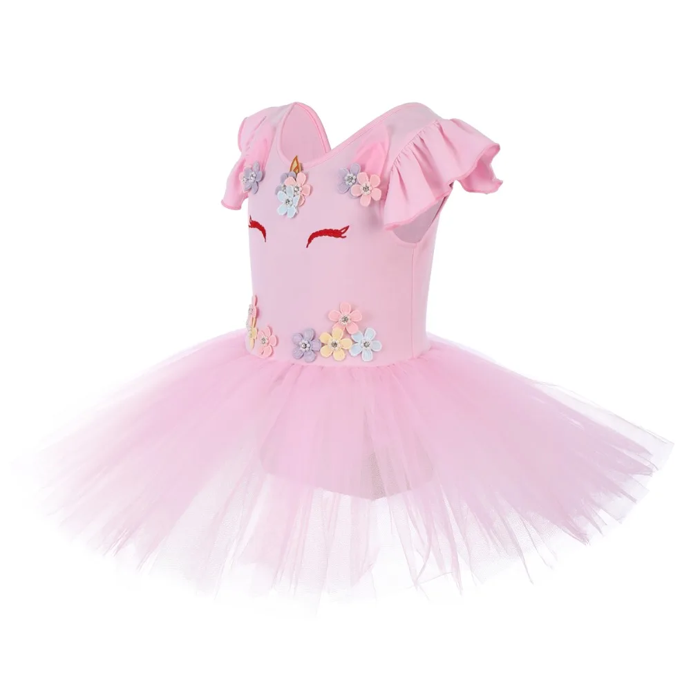 Kids Girls Unicorn Style Leotard Ballet Dance Dress Toddler Dancewear Gymnastics Costumes Princess Tutu |