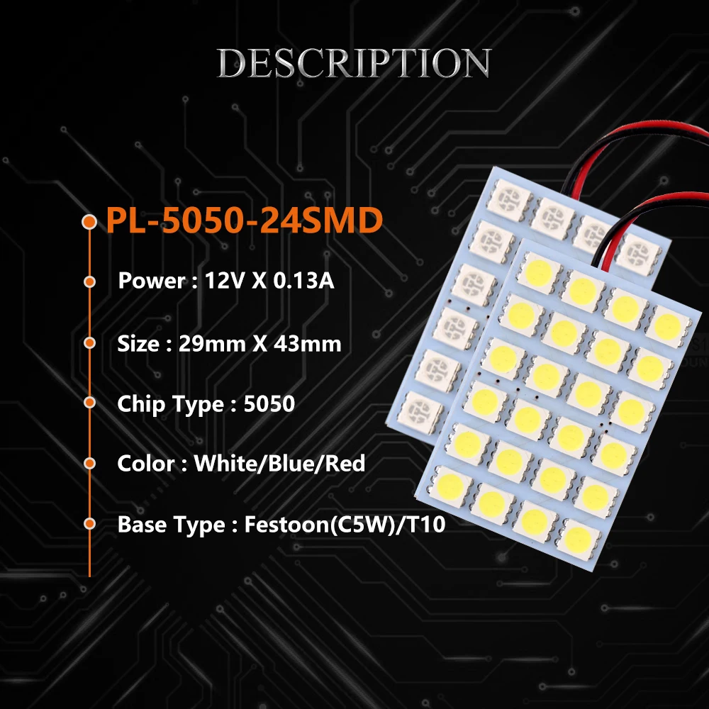 YM E Bright 10 шт. панель белого света 24 SMD 5050 3 чипа светодиодный ная лампа гирлянда
