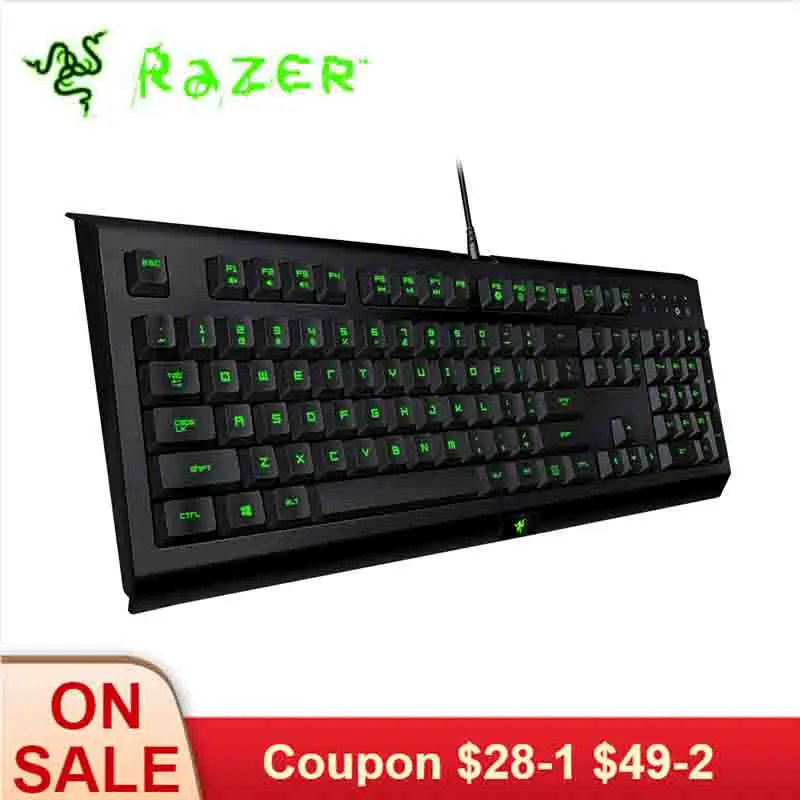 Проводная игровая клавиатура razer Cynosa Pro с подсветкой, мембранная клавиатура для игры, запись макросов, программируемые клавиши, 104 клавиш для ноутбука
