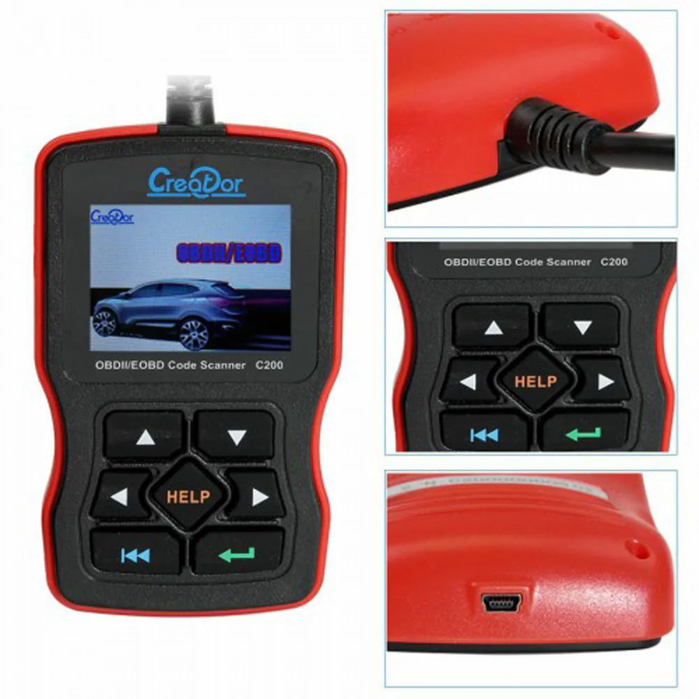 Считыватель кодов Creator C200 OBDII/EOBD|Диагностические сканеры для автомобиля| |