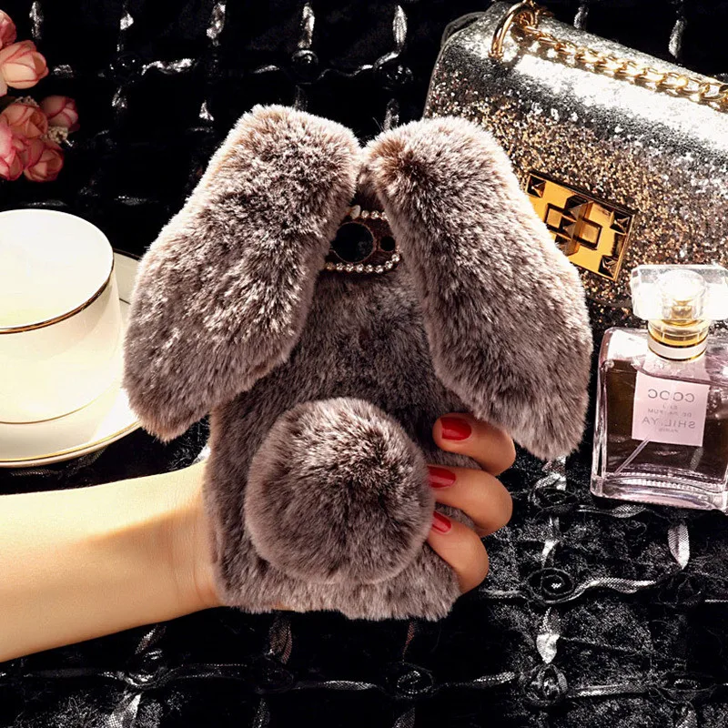 Милая яркая Пышная юбка из кроличьей шерсти Меховой чехол для телефона sony Xperia M4