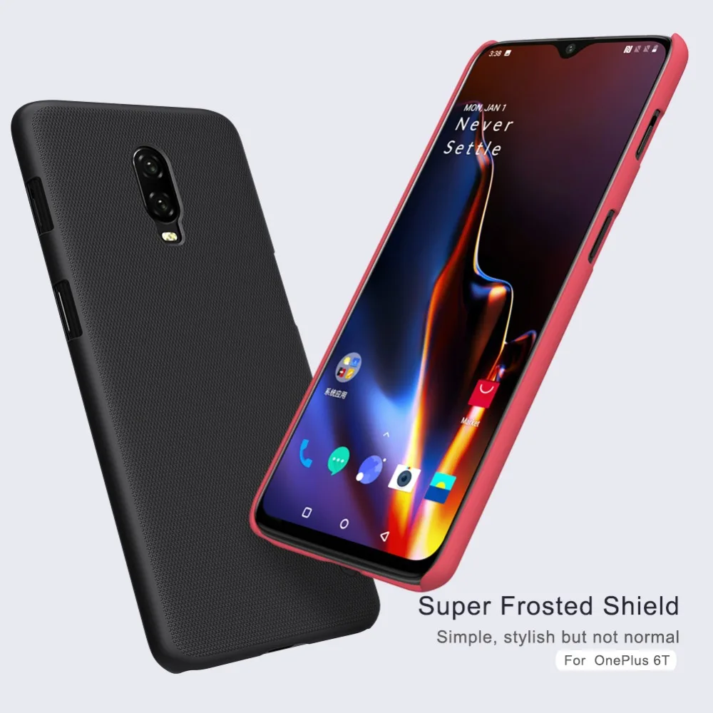 Oneplus 6 T чехол One plus 6 T чехол NILLKIN матовый щит Матовый PC задняя крышка чехол для телефона Oneplus 6 t A6013 1+ 6 T и держатель для телефона