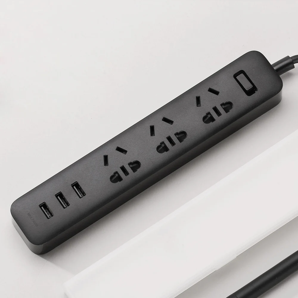 Оригинальный удлинитель питания Xiaomi с 3 USB-разъемами многофункциональный для