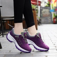autumn women platform sneakers nubuck leather waterproof sports running shoes for female outdoor walking jogging travel shoes