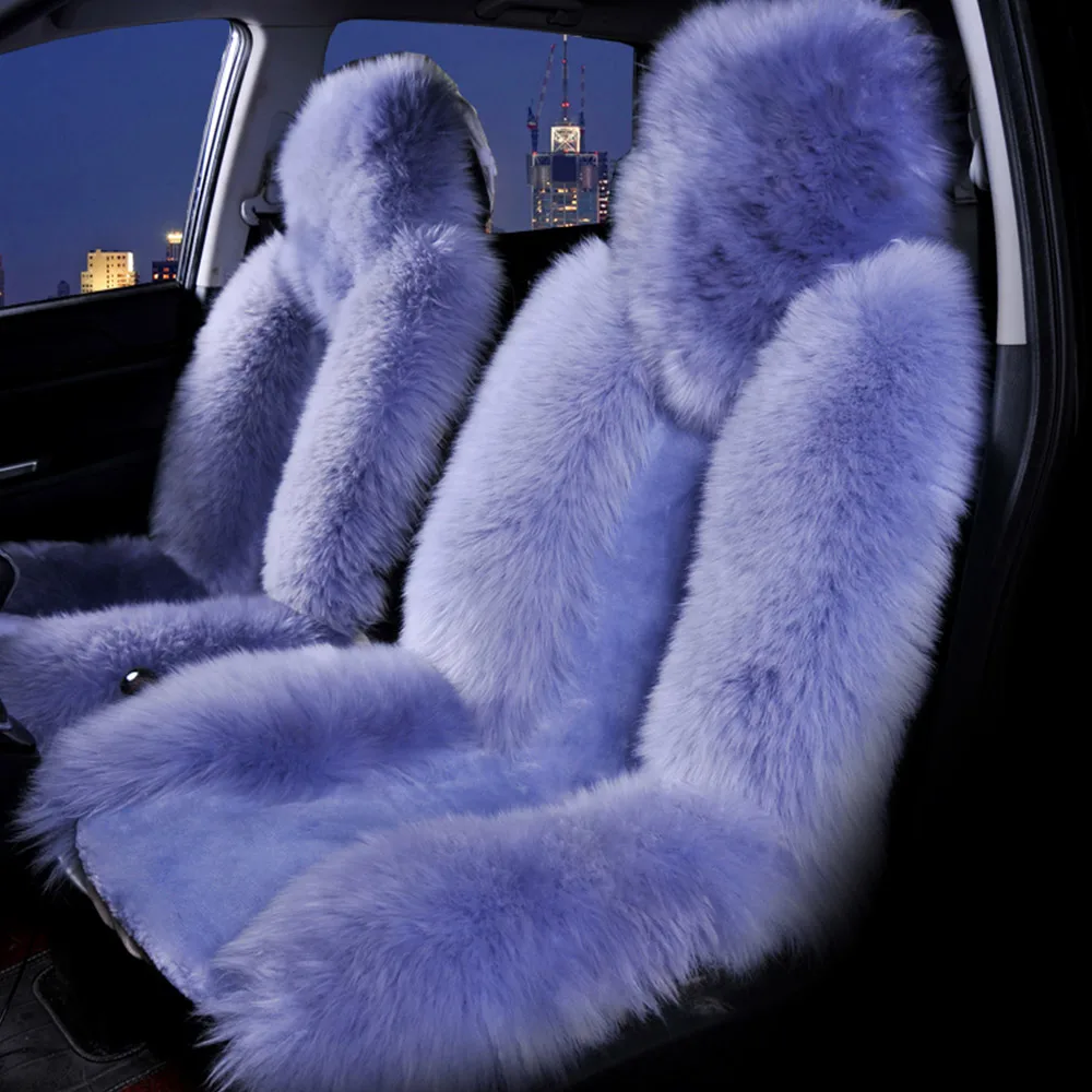 FLY5D Австралийский Шерстяной Чехол для автомобильного сиденья чехол Длинная