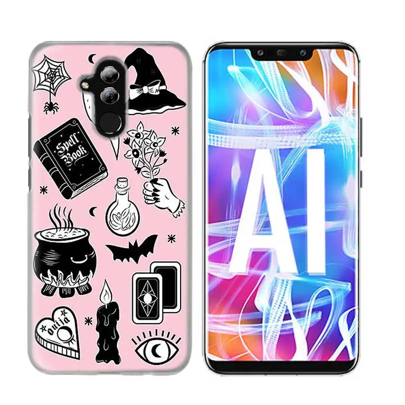 Чехол для huawei Honor P20 mate 20 10 P10 P9 P8 8X9 Lite P Smart+ Plus Nova 3i прозрачный девчачий пастельный готический