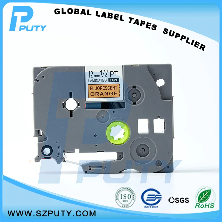 

10 packs TZe-B31 12mm Black on Flu.Orange TZ-B31 compatible label tapes for ptouch label printers