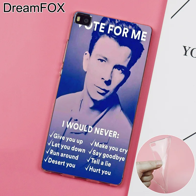DREAMFOX K173 Rick Astley Soft TPU Silicone Case Cover For Huawei P8 P9 P10 Lite Plus 2017 Honor 8 Pro 9 6X |