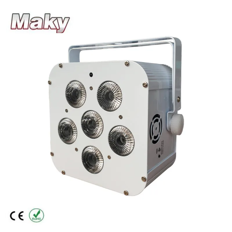 6 огни DMX512 популярные LED снизу вверх литиевая батарея par Мощный шт. RGBWA УФ