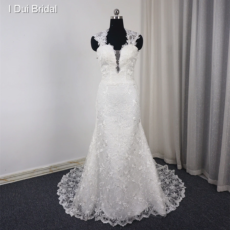Свадебное платье с замочком на спине кружевное платье-футляр настоящая