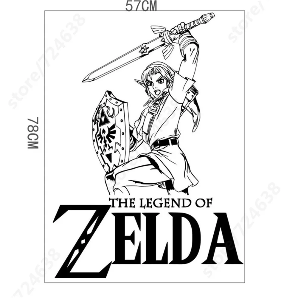 Манга Legend of Zelda &quotLink&quot игровая сделай сам настенная художественная наклейка Adesivo