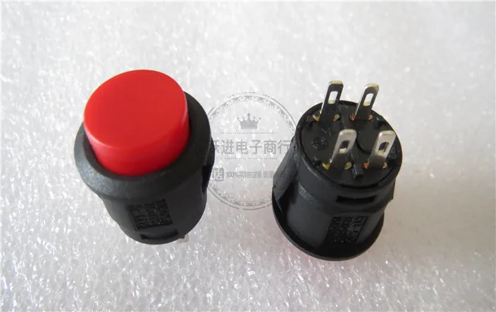 

Оригинальный новый 100% R13-523 круглый сброс кнопки переключатель 4pin с лампа с кнопкой self-упругий выключатель питания 3A125VAC 1.5A250VAC