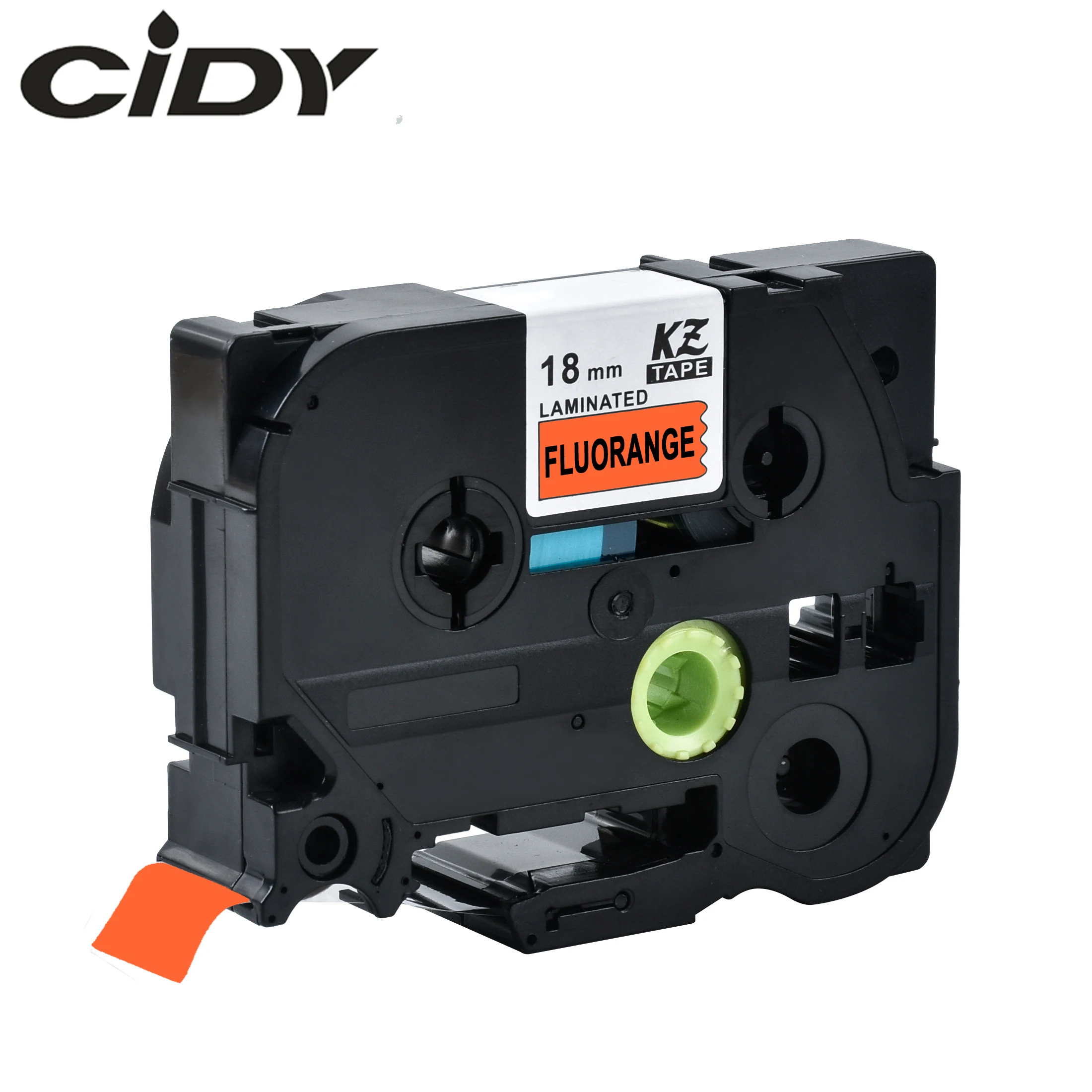 

CIDY Tze-B41 Tz-B41 Black on Fluorescent orange Laminated Compatible Brother P touch 18mm tze B41 TZ B41 Label Cassette ribbon