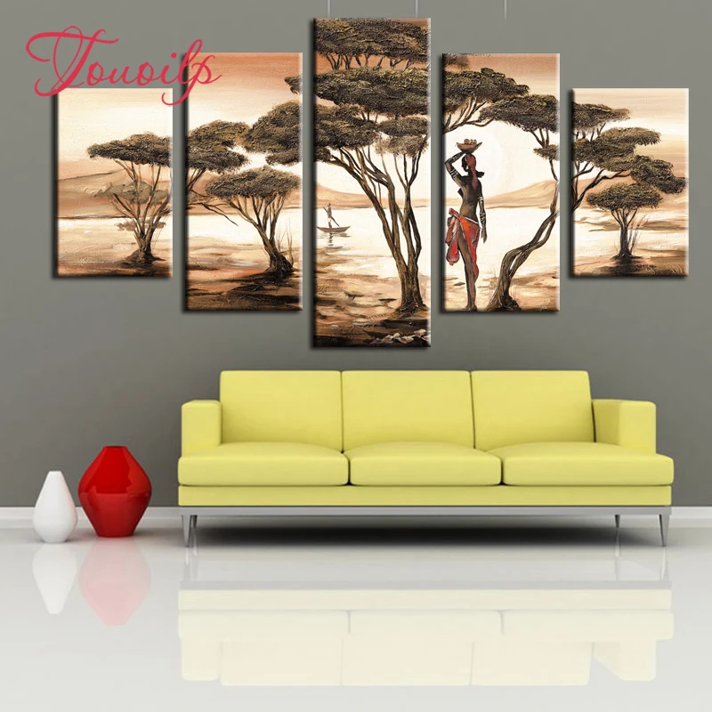 

5d diy 5psAfrican Woman tree 5d diamond painting crystal 5d diamond embroidery spuare&round crystal painting cross stitchsets