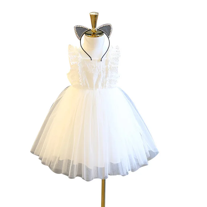 

Children's Princess Tutu White dress 2019 Summer New Baby Girls Dress