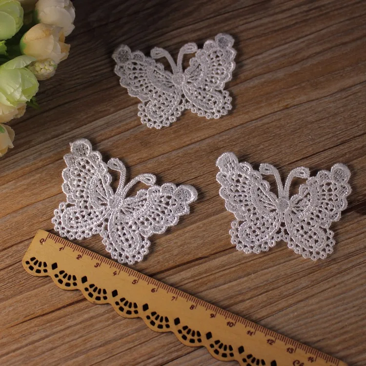 Патчи для одежды Fallout кружевная одежда Женская тонкая белая растворимая вышивка