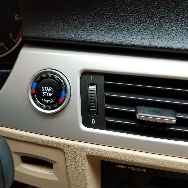 Кольцо для ключей bmw e90 e92 e93 кольцо из углеродного волокна запуска и остановки