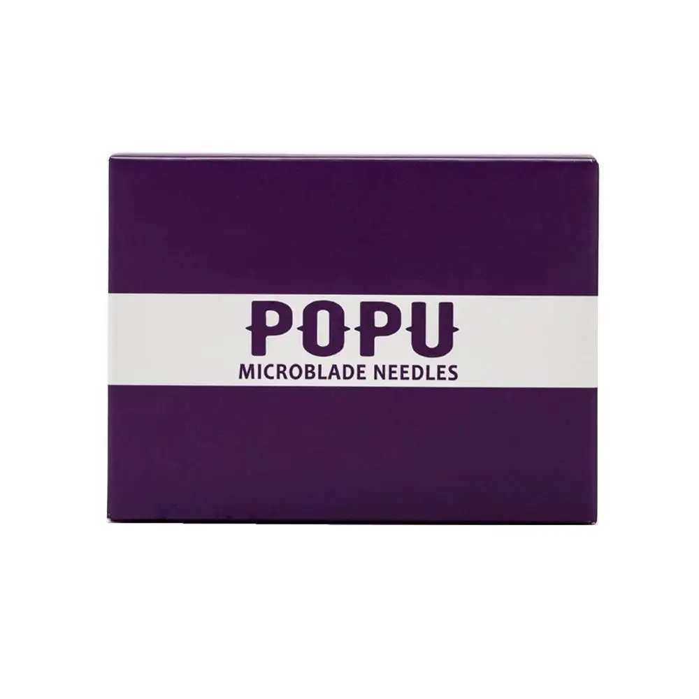 POPU F Форма Перманентный макияж бровей Тату лезвие микроблейдинг иглы для 3D